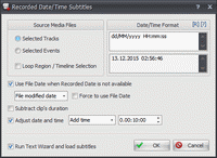 Recorded Date/Time Subtitles
