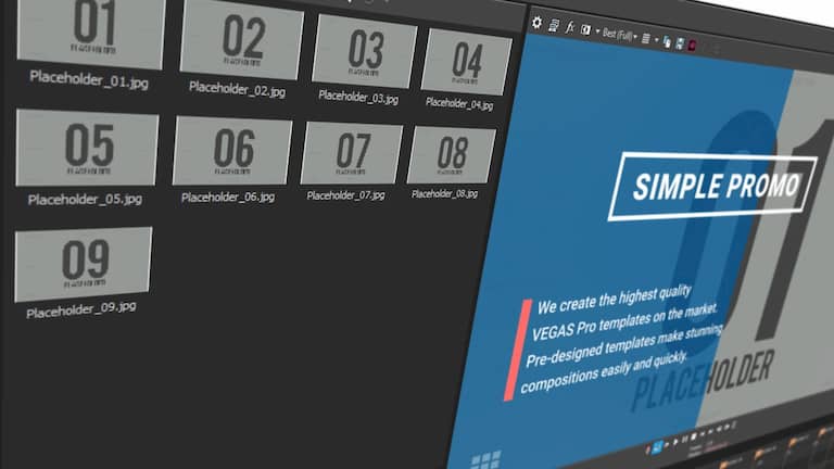 Simple Promo template for Sony Vegas