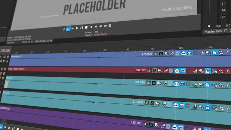 Stylish Media Opener VEGAS Pro template