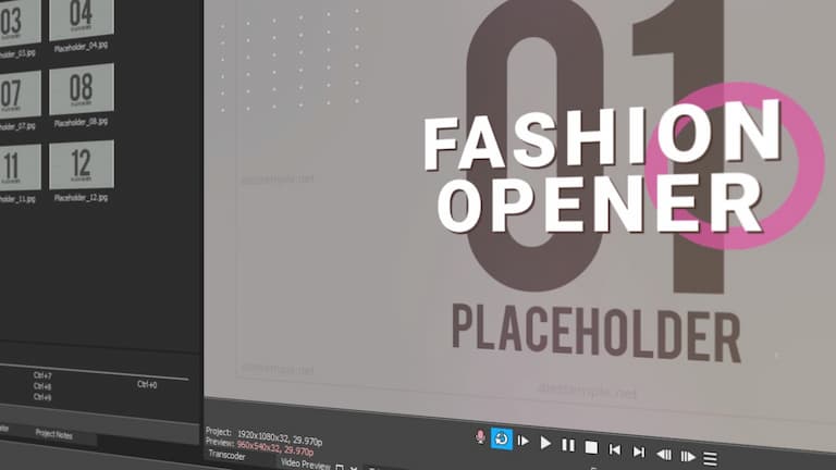Fashion Opener VEGAS Pro template