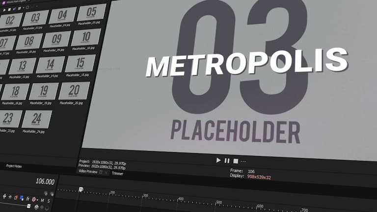 Metropolis VEGAS Pro template