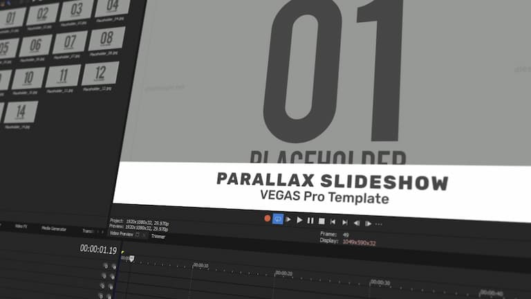 Parallax Slideshow | Sony Vegas Template