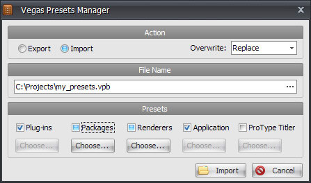 Vegasaur Presets Manager Easy Way To Export Import Save Copy Back Up And Transfer Effects And Presets In Sony Vegas